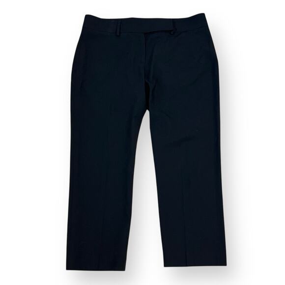 Piazza Sempione Womens Black Trouser Pants Cropped Size 46 IT (US 10) Wool Blend - Picture 1 of 9